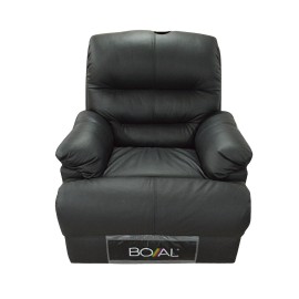 Reclinable Aspen de piel color negro