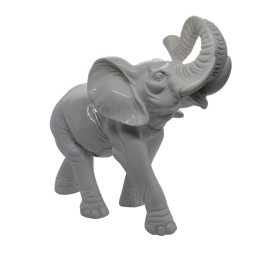 Figura elefante resina blanco