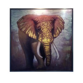 Cuadro Canvas Modelo Elefante Oro