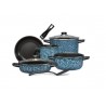 Bateria Cinsa Granito negro/azul 8 piezas