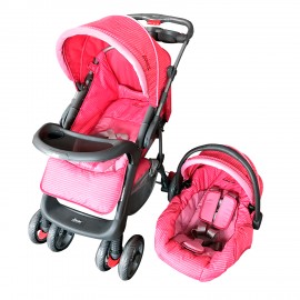 Autoasiento Travel System Stripes Rosa