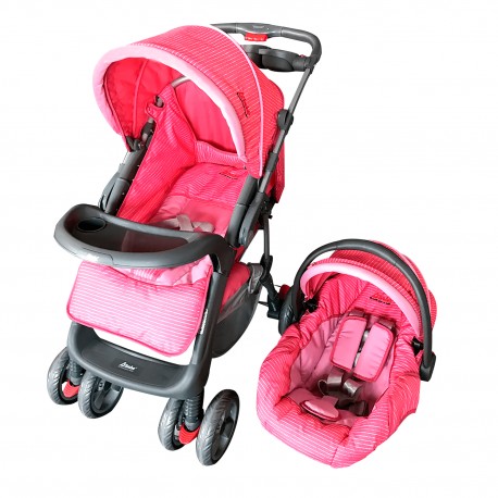 Autoasiento Travel System Stripes Rosa